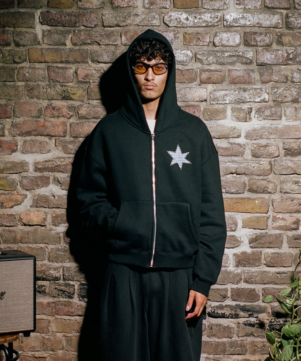 Fleece Zip-Up Boxy Hoodie