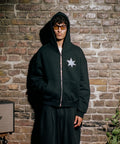 Fleece Zip-Up Boxy Hoodie