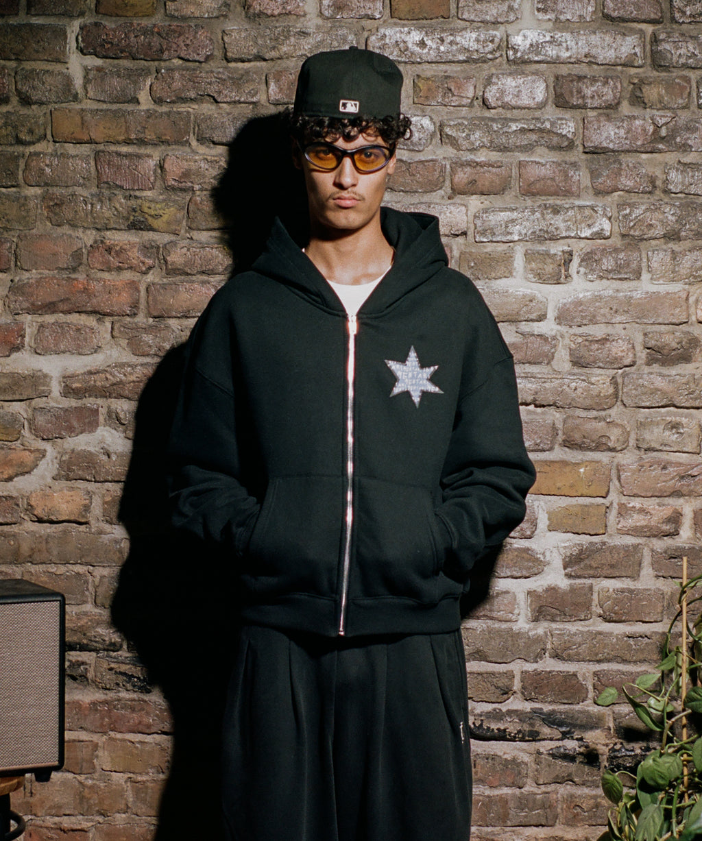 Fleece Zip-Up Boxy Hoodie