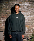 Vintage Washed Frayed-Hem Hoodie