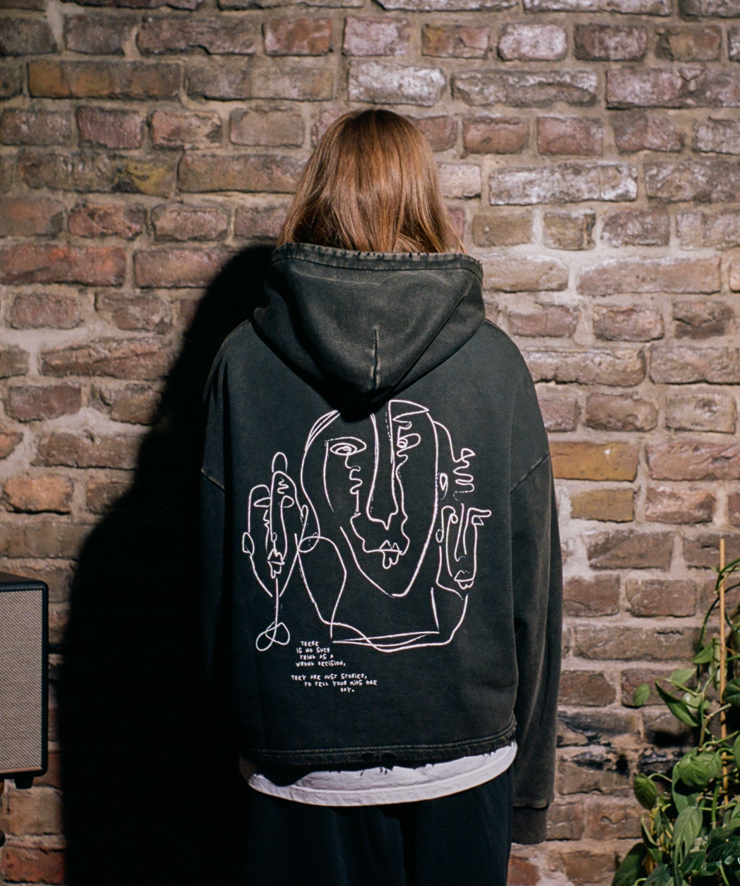 Vintage Washed Frayed-Hem Hoodie