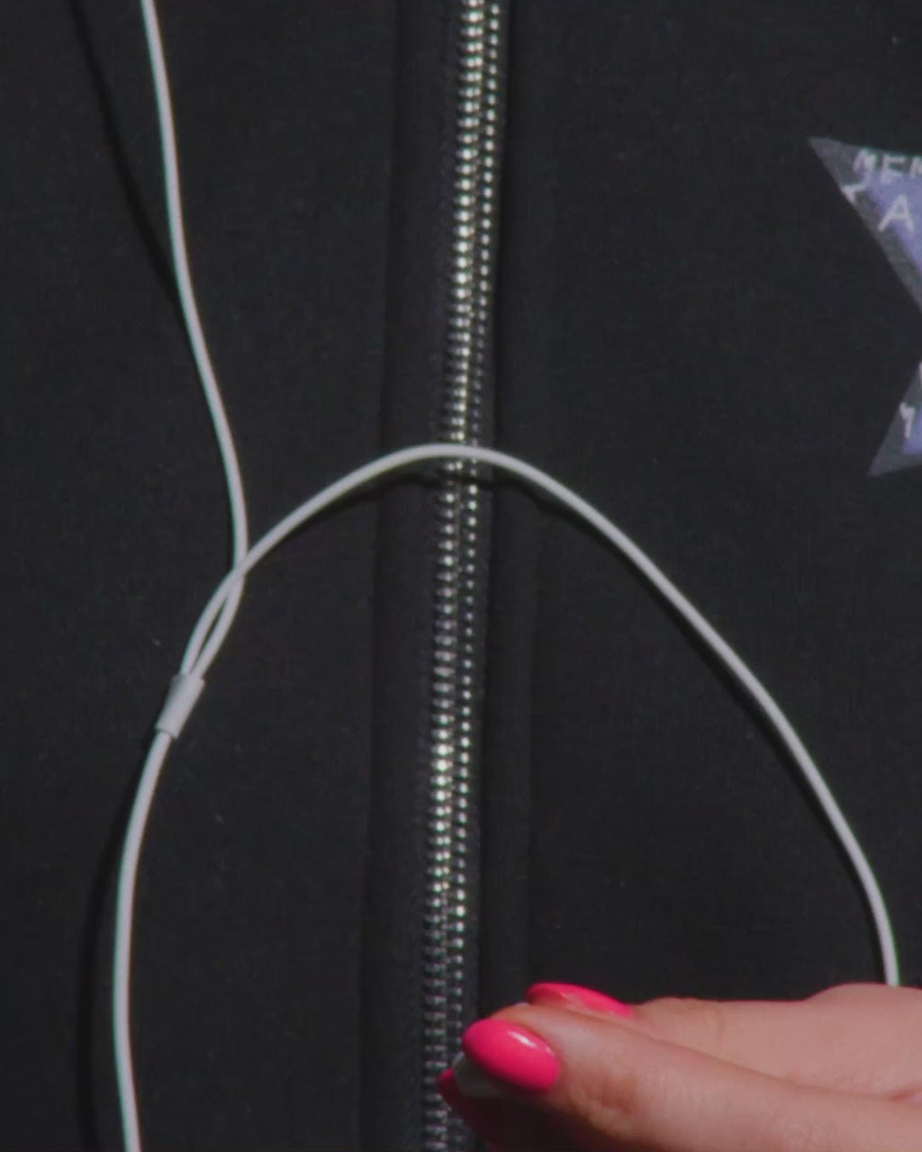 Star Zip Crop Hoodie